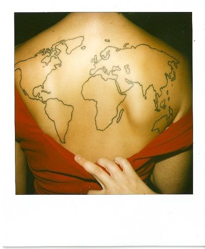world map tattoo foot. I feel like I#39;ve spent my