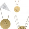 triangle necklaces.