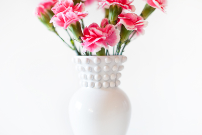 milk glass vase