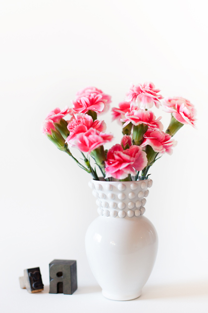 milk glass vase