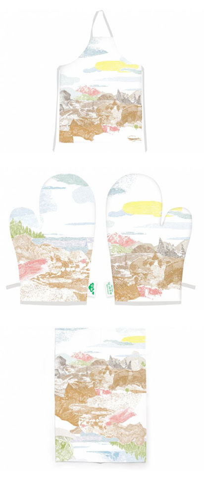 landscape-patterned-kitchen-textiles landscape-patterned-kitchen-textiles