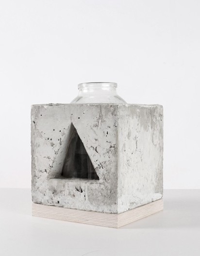 triangle concrete vase triangle concrete vase